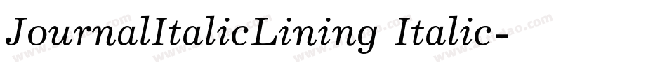 JournalItalicLining Italic字体转换
